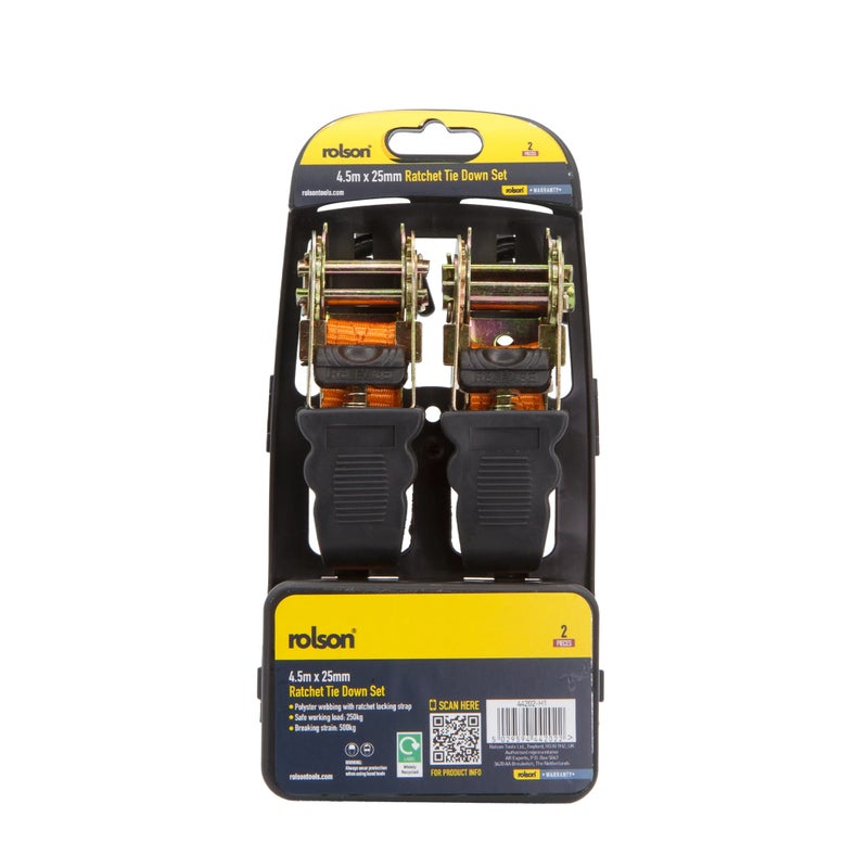 2pc 25mm Ratchet Tie Down 44202